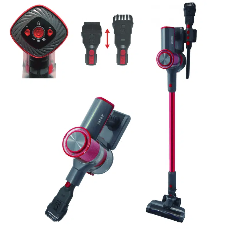 Royalty Line RL CVC9316 Aspirateur Sans Fil Rechargeable 2 en 1 Rouge RL CVC9316RD