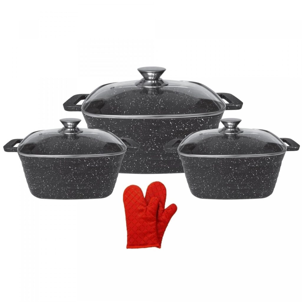 Cheffinger CF SQC01 Batterie De Cuisine Carree 6 Pieces - kitchenware and tableware brands